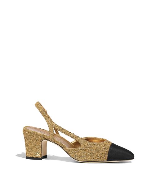 chanel slingback black tweed|chanel slingbacks.